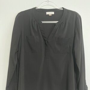 Calvin Klein long sleeve ladies blouse, Black, Size L